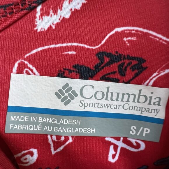 Columbia PFG Midway Bay Red Spark Americana Omni Wick Freeze Dress Fishing Sz S - Picture 5 of 7